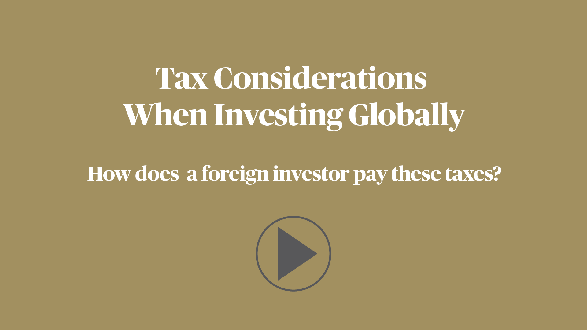 How does a foreign investor pay these taxes to the foreign tax authority?
